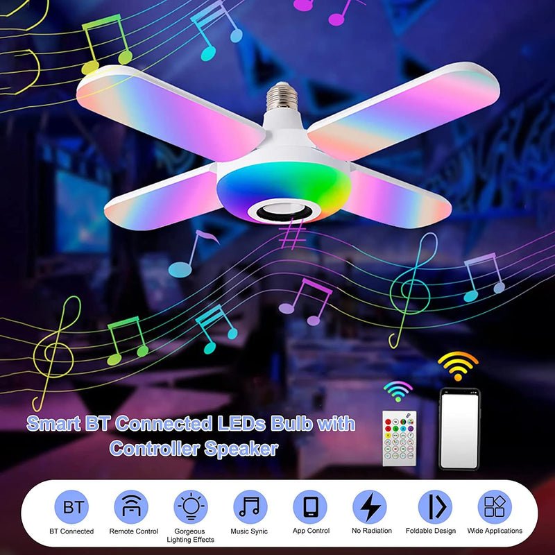 Lâmpada Led (RGB) Musical c/ Bluetooth  - Pacheco Express - Últimas Unidades 🔥