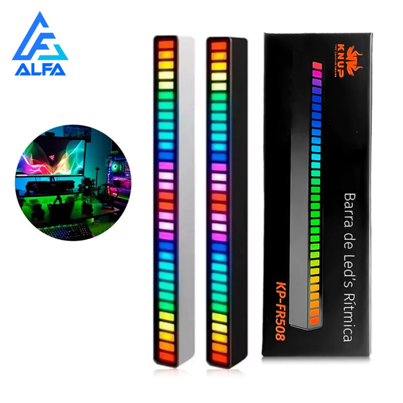 Barra de Led Rítmica RGB Sensor de Som Gamer Decorativo USB - Pacheco Express - Últimas Unidades 🔥