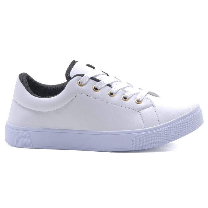 Tênis Feminino Star Sapatênis Casual Branco Confortável Leve