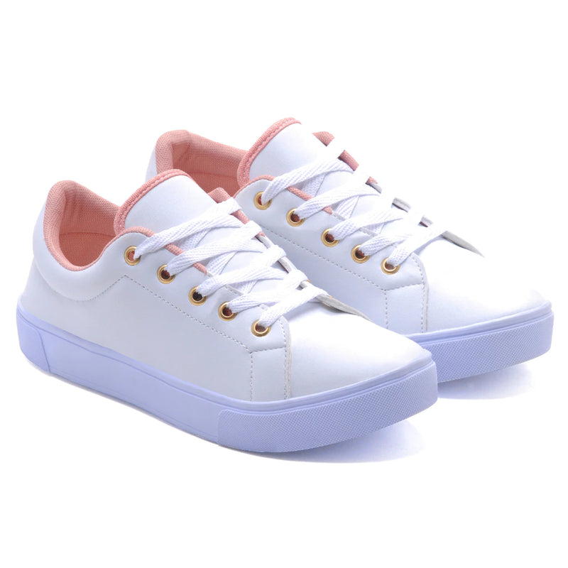 Tênis Feminino Star Sapatênis Casual Branco Confortável Leve