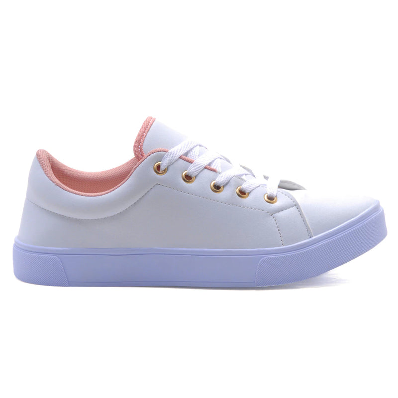 Tênis Feminino Star Sapatênis Casual Branco Confortável Leve