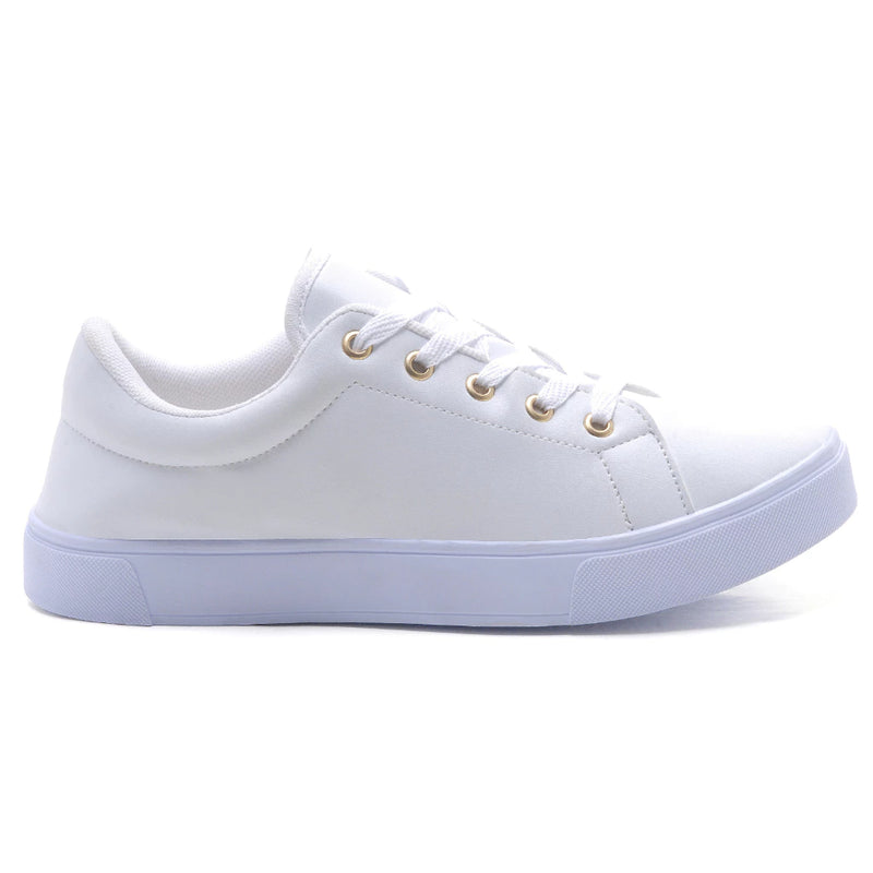 Tênis Feminino Star Sapatênis Casual Branco Confortável Leve