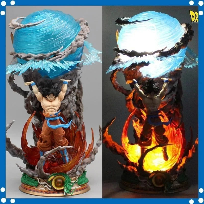 Estátua Dragon Ball Z Led Original Genki Dama Goku