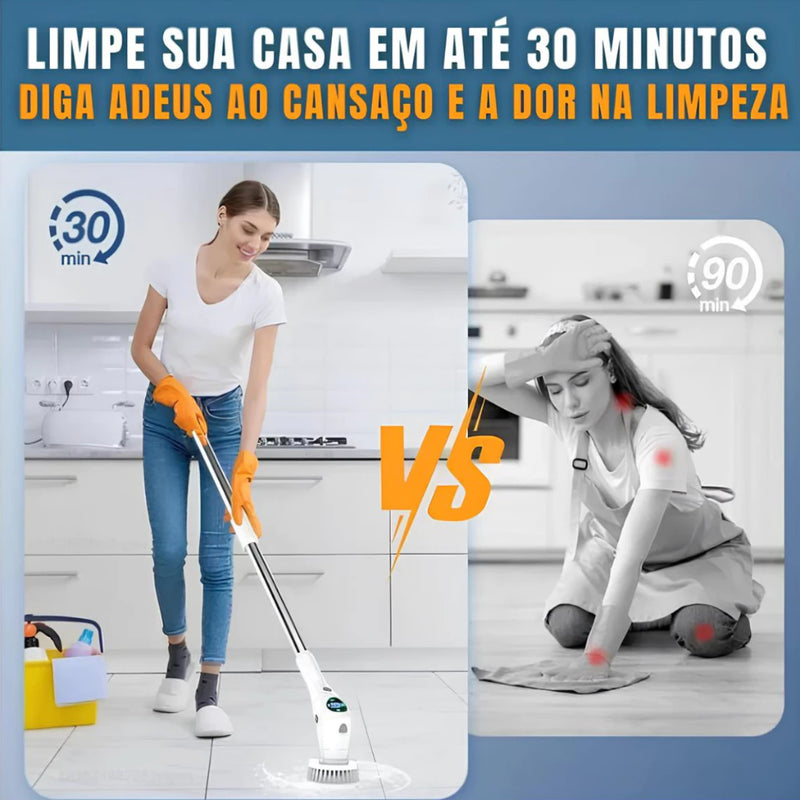 Escova de Limpeza Elétrica Multifuncional 9 em 1