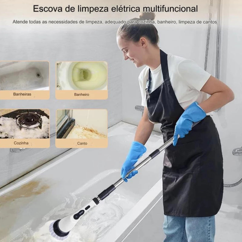 Escova de Limpeza Elétrica Multifuncional 9 em 1