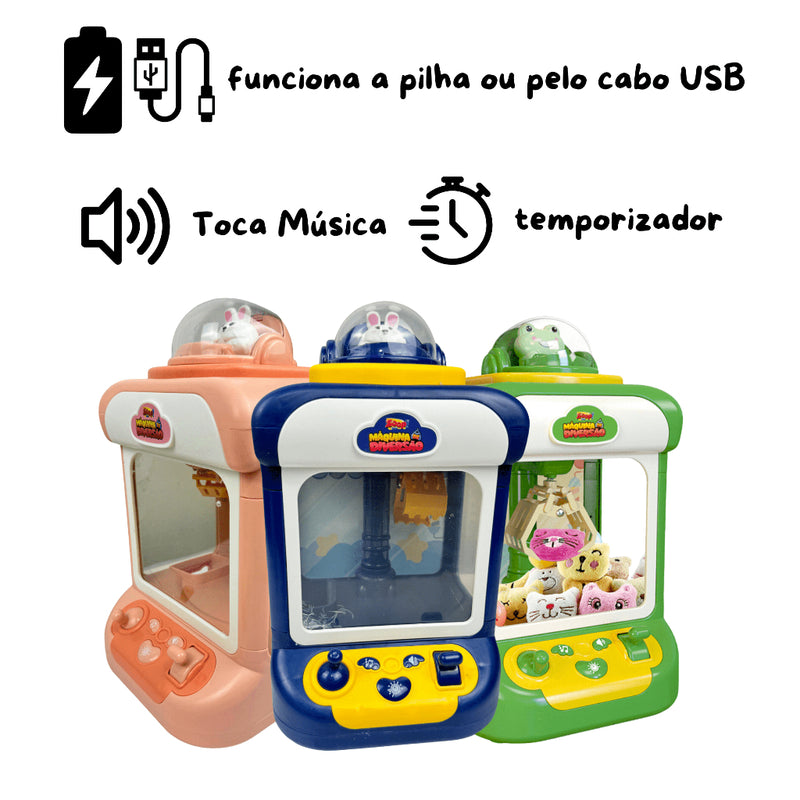 Brinquedo De Pegar Bichinho Infantil Garra - Maquina da Diversão - Maquina de pegar Ursinho