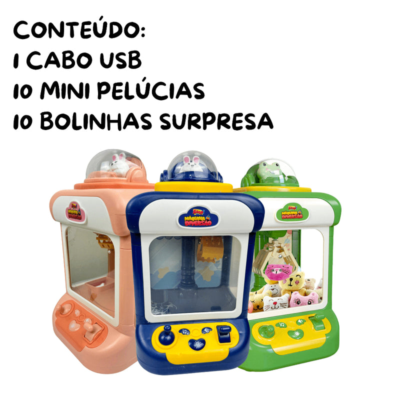 Brinquedo De Pegar Bichinho Infantil Garra - Maquina da Diversão - Maquina de pegar Ursinho