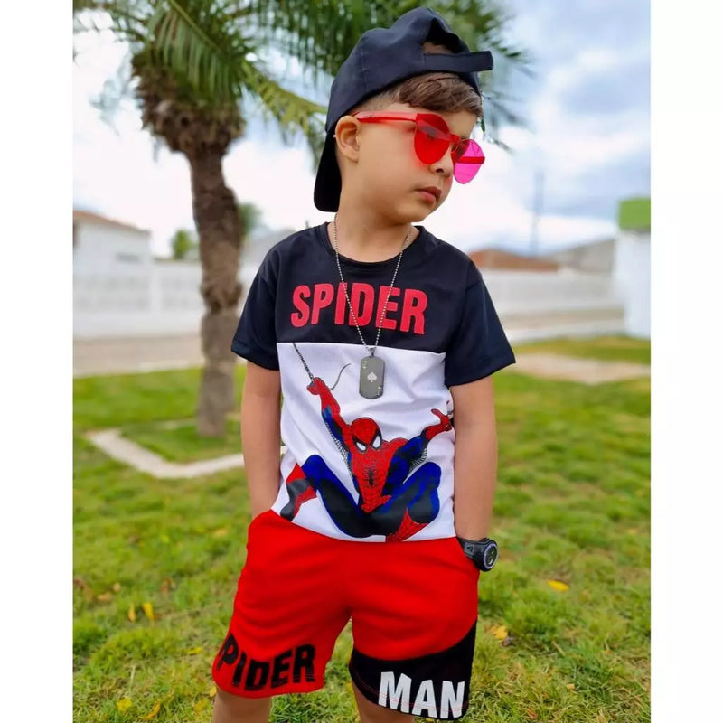 Conjunto Infantil de Menino Bermuda e Camisa Masculina Juvenil Dryfit Lançamento