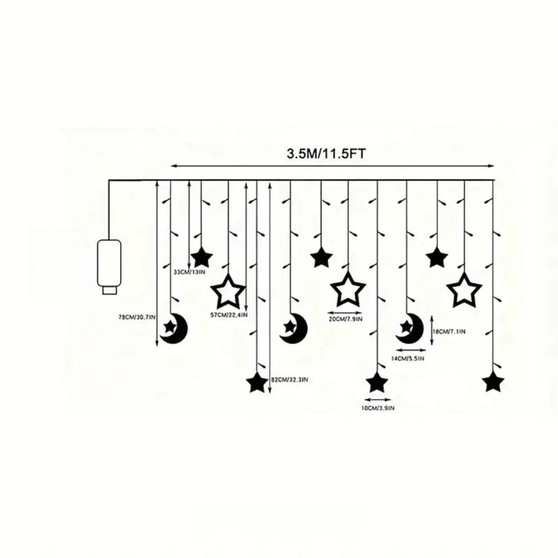 Cordão De Luzes 110v De Cobre Para Decoração De Natal -HS0202/03/04