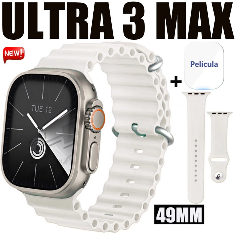 Relógio Smartwatch T800 Ultra 2024 – Monitoramento Completo de Saúde, Tela HD 1,81” e Bluetooth Duplo À Prova D'água