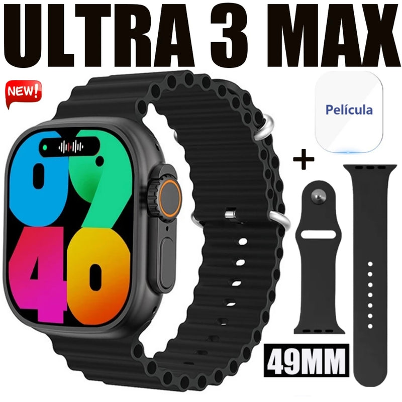 Relógio Smartwatch T800 Ultra 2024 – Monitoramento Completo de Saúde, Tela HD 1,81” e Bluetooth Duplo À Prova D'água