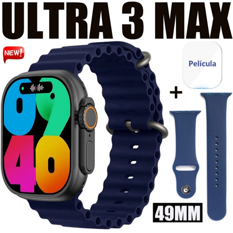 Relógio Smartwatch T800 Ultra 2024 – Monitoramento Completo de Saúde, Tela HD 1,81” e Bluetooth Duplo À Prova D'água