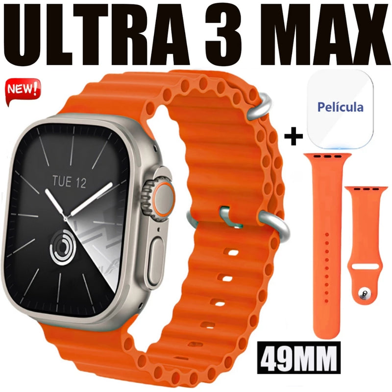 Relógio Smartwatch T800 Ultra 2024 – Monitoramento Completo de Saúde, Tela HD 1,81” e Bluetooth Duplo À Prova D'água