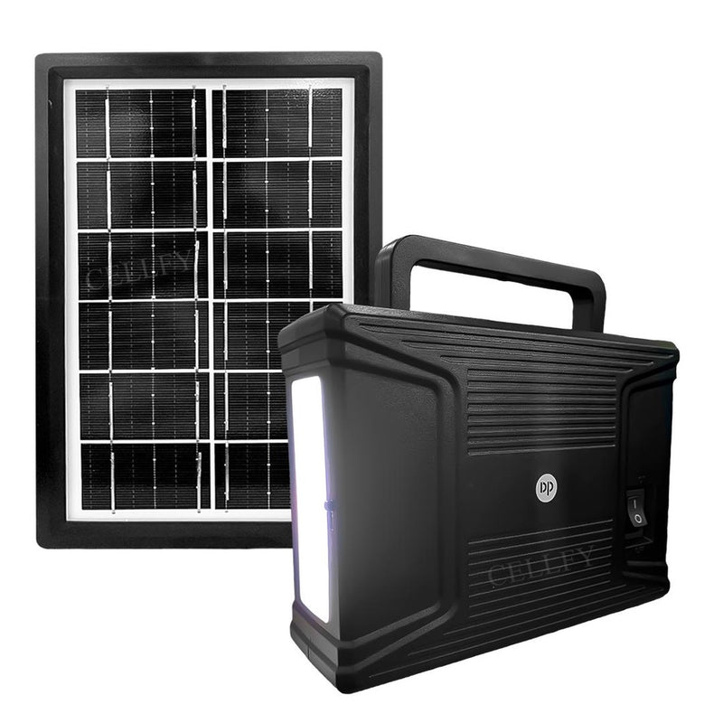 Kit Painel Solar com Bateria Portátil Multi funcional 80W 7000mAh USB Camping Viagem