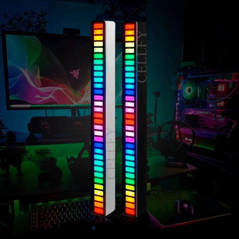 Barra de Led Rítmica RGB Sensor de Som Gamer Decorativo USB - Pacheco Express - Últimas Unidades 🔥