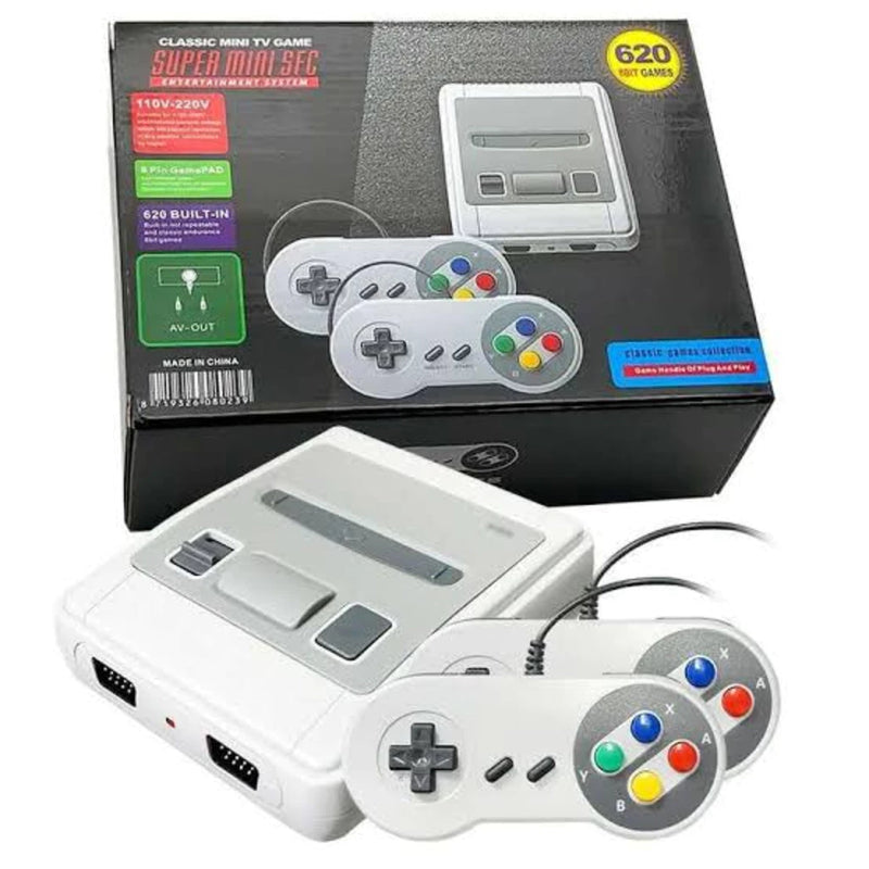 Nintendo Super Mini Com 2 Controles Com Fio