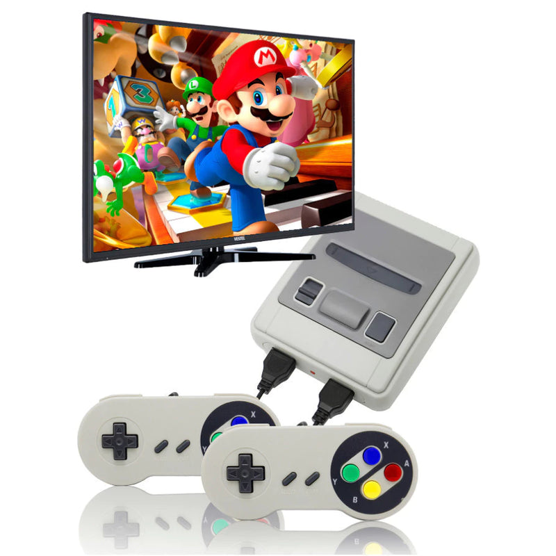 Nintendo Super Mini Com 2 Controles Com Fio